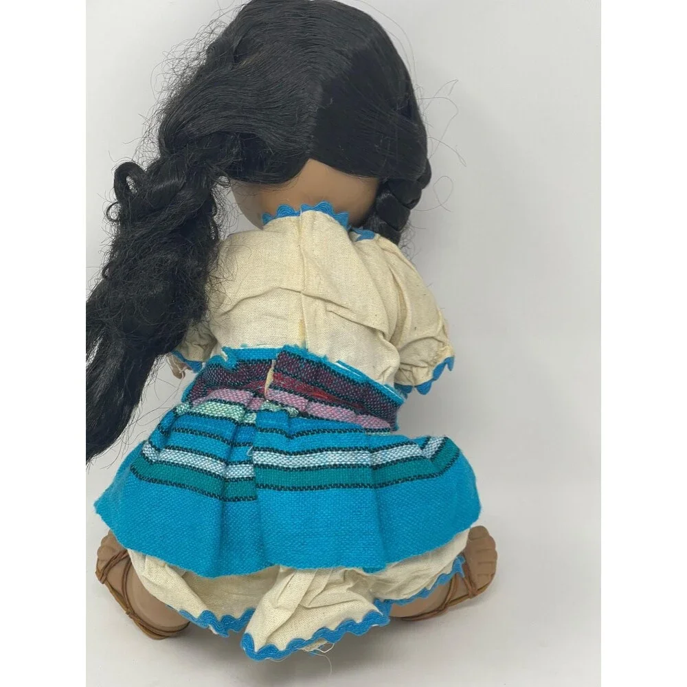 1980s JESSICA MAGNON Little Mexican Girl Rubber DOLL Freckles Spanish Jointed Po